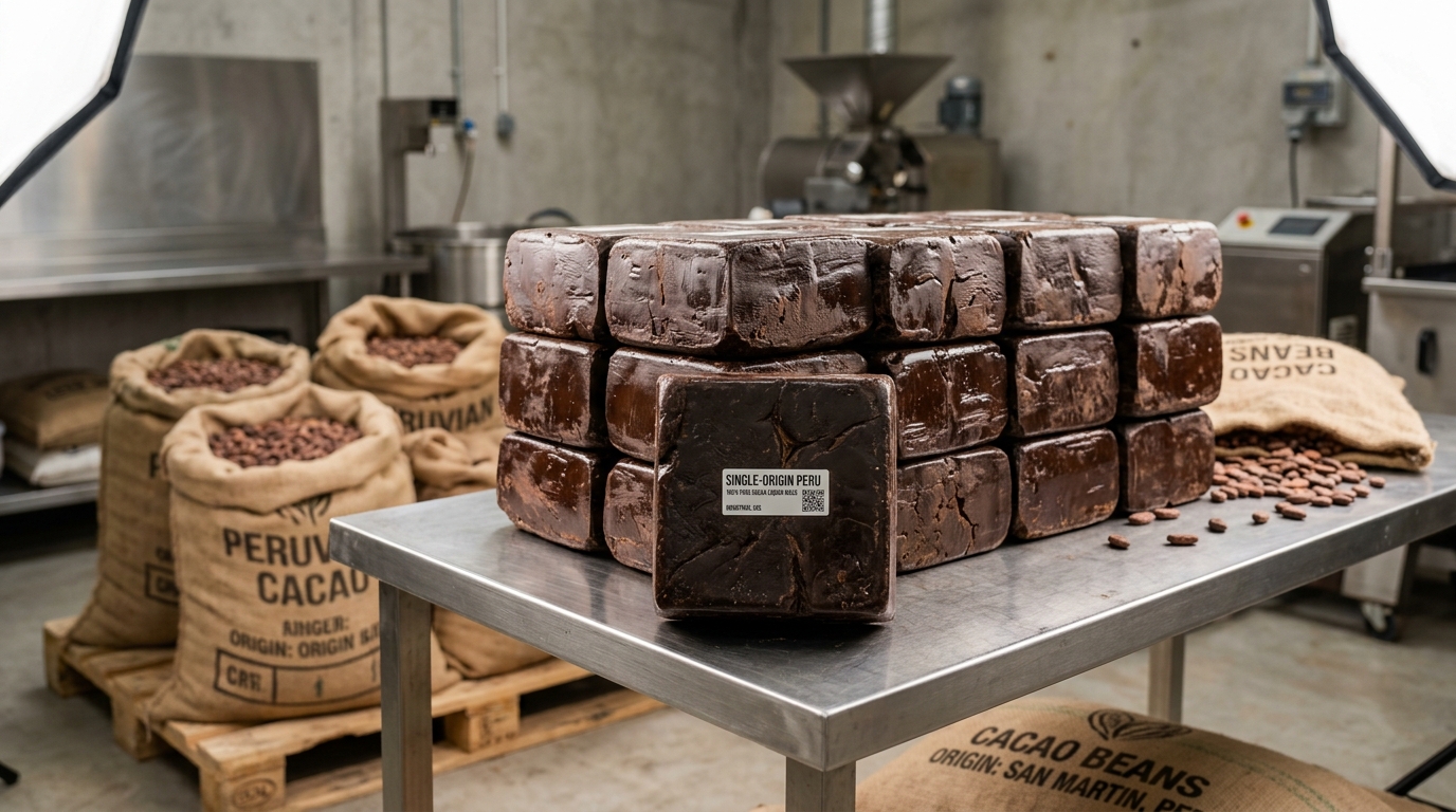 Single-Origin Ivory Coast Pure Cocoa Liquor Mass (25kg Blocks)