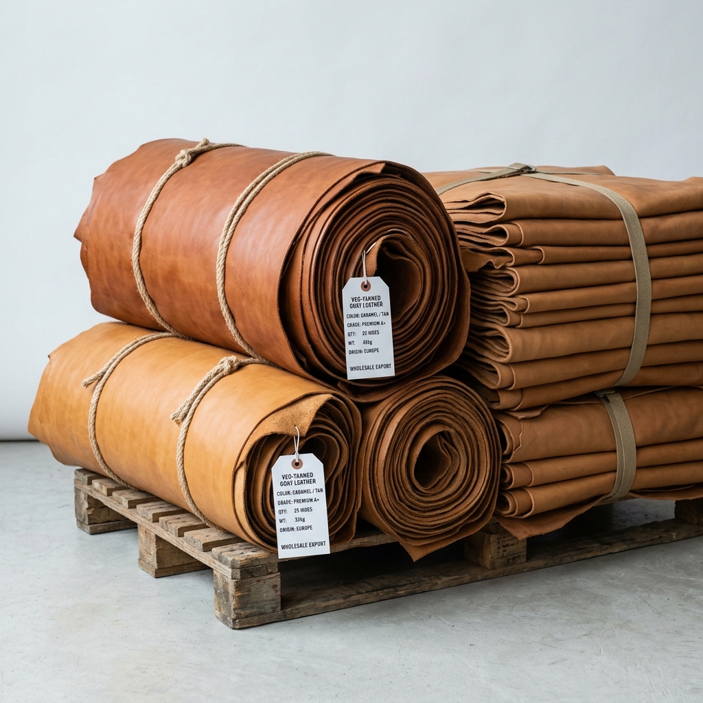 Full-Grain Vegetable-Tanned Moroccan-Grade Goat Leather Sides (Bundle of 100 Sq Ft)