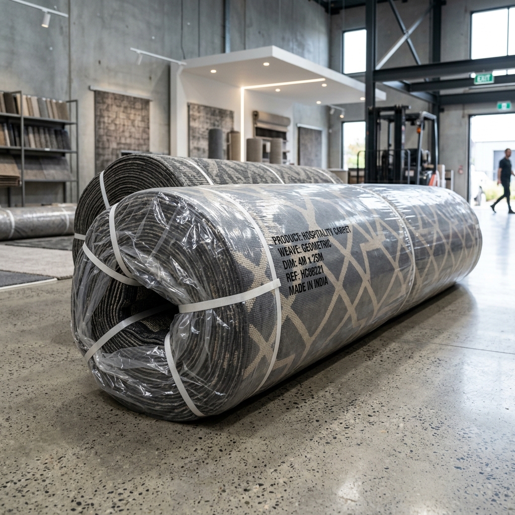 Heavy-Traffic Commercial Woven Polypropylene Hospitality Carpet Roll (4m x 30m)